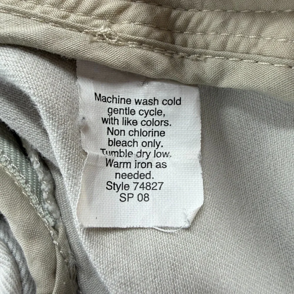 J.CREW Chino Pants Men's‎ 36x32 Beige Cotton Preppy Work Casual Relaxed Wide Leg